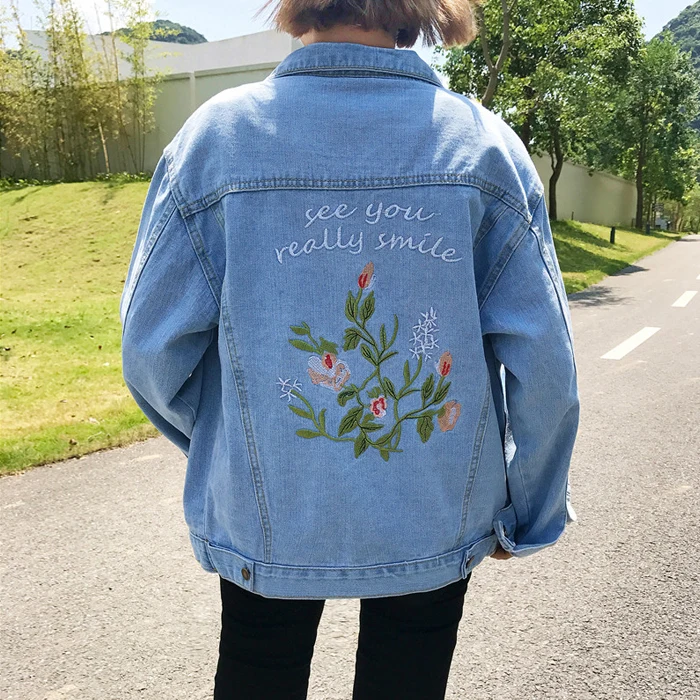 2018 весна и осень женская новая Корейская свободная тонкая джинсовая короткая