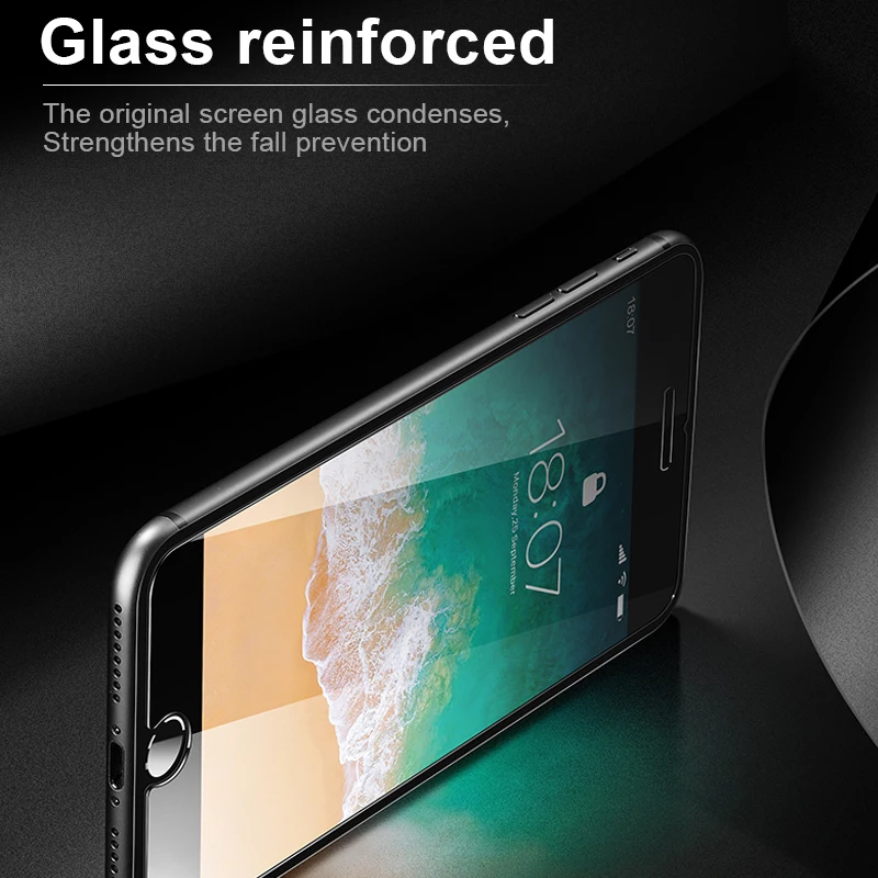 BXE закаленное стекло 2.5D для iphone 8 Plus 9H Нано покрытие Премиум Защита экрана iPhone8