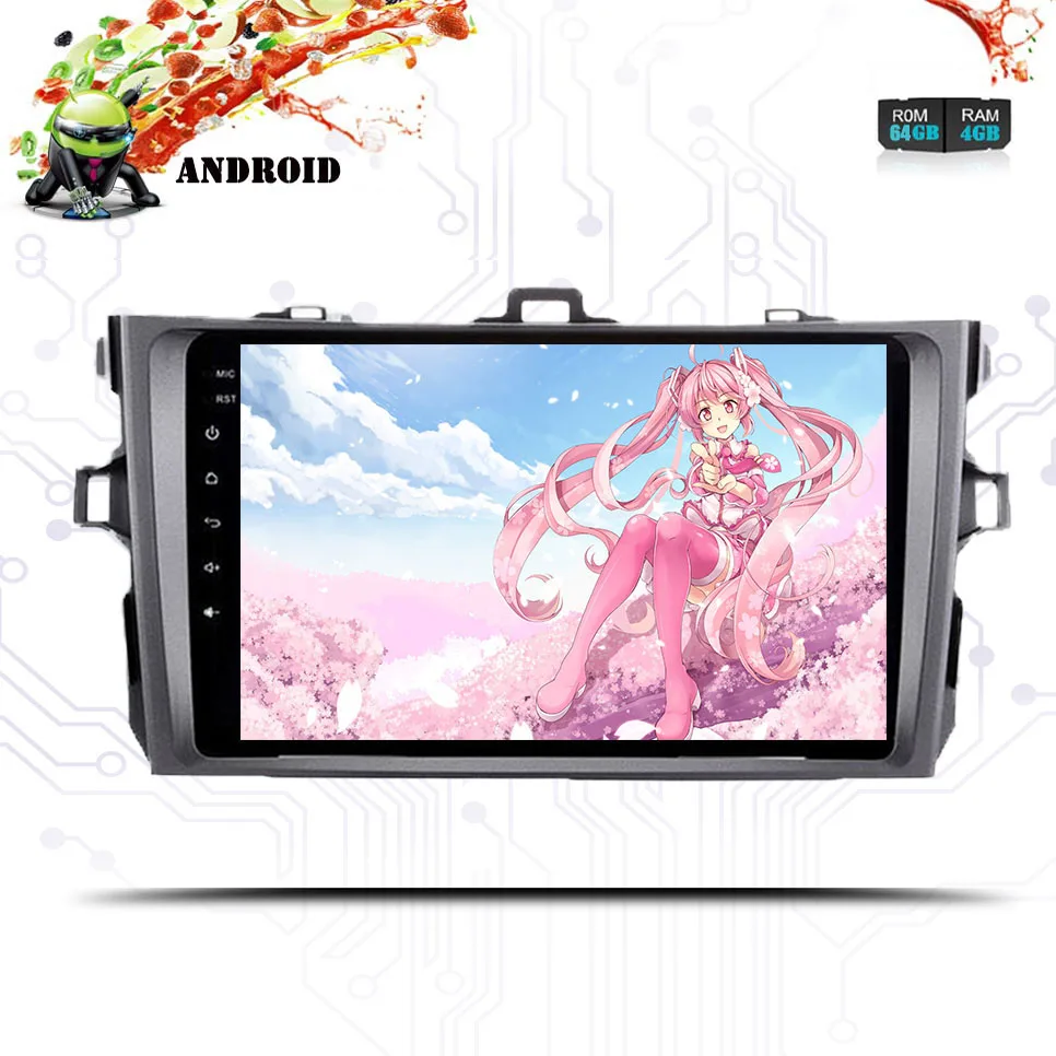 Восьмиядерный Android 10 0 4G + 64G Автомобильный dvd gps навигация для Toyota corolla 2007 2008 2009 2010 2011