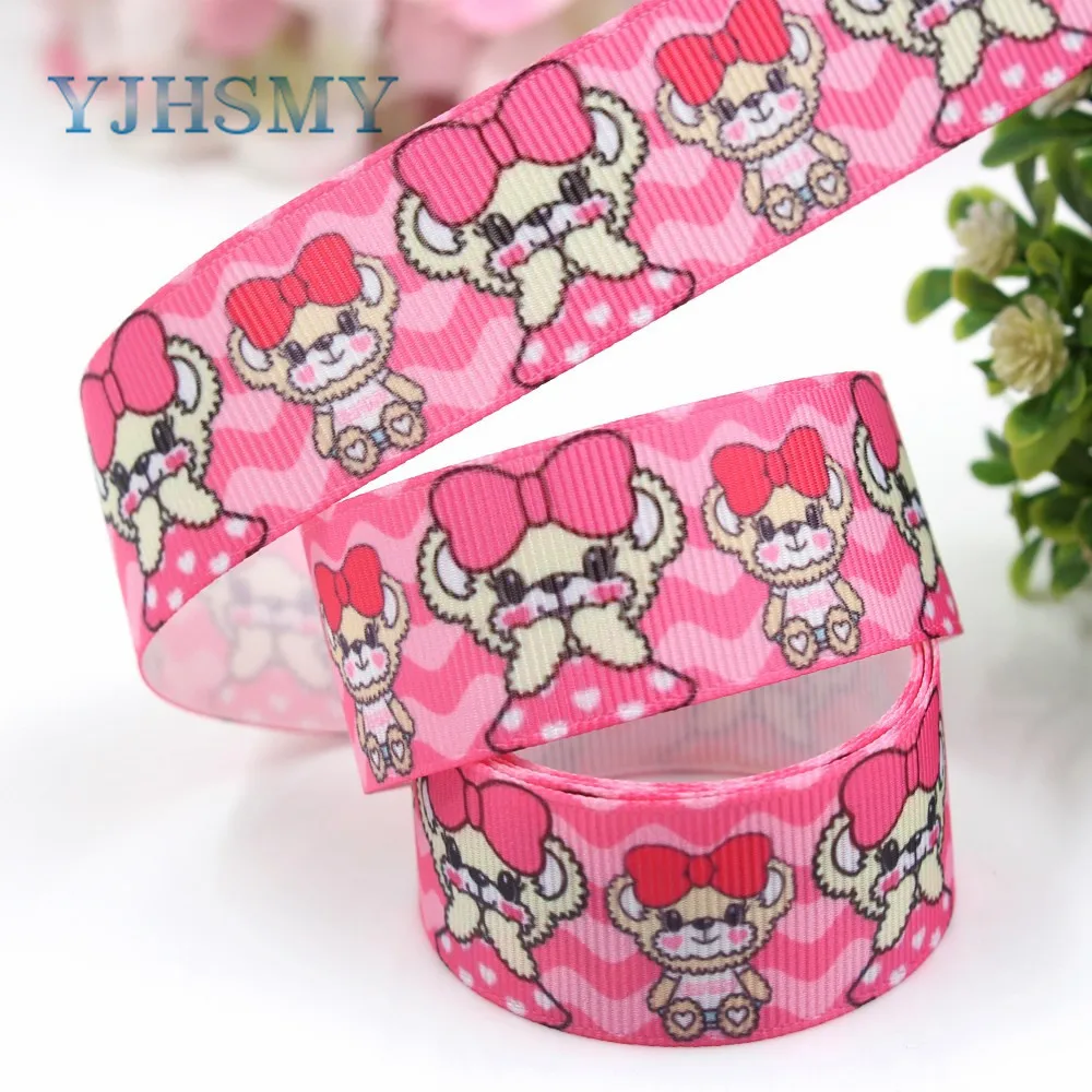 YJHSMY I-19103-309 10 ярдов 25 мм мультфильм печатных grosgrain ленты Подарочная упаковка DIY