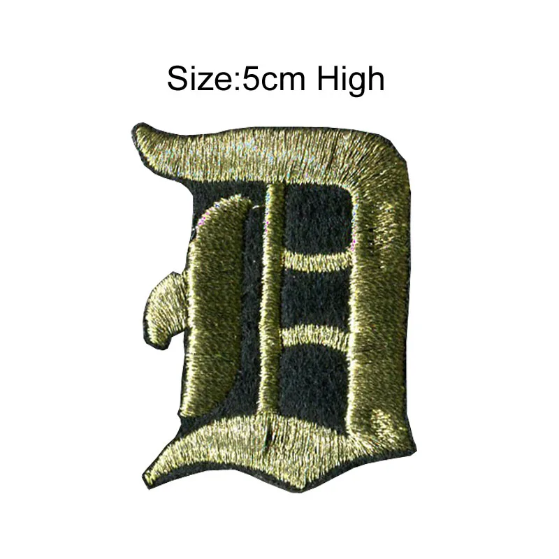 New Font Single Piece Metallic Gold English Alphabet Letters A-Z Mixed Embroidered Badge Iron On Patches For Clothing images - 6