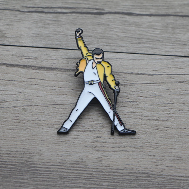 P3392 Dongmanli Freddie Mercury эмалированные булавки и броши для женщин и мужчин нагрудные булавки рюкзак сумки шляпа значок подарки