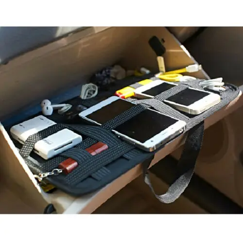 Удобные Эластичные встроенные черные электронные аксессуары органайзер для