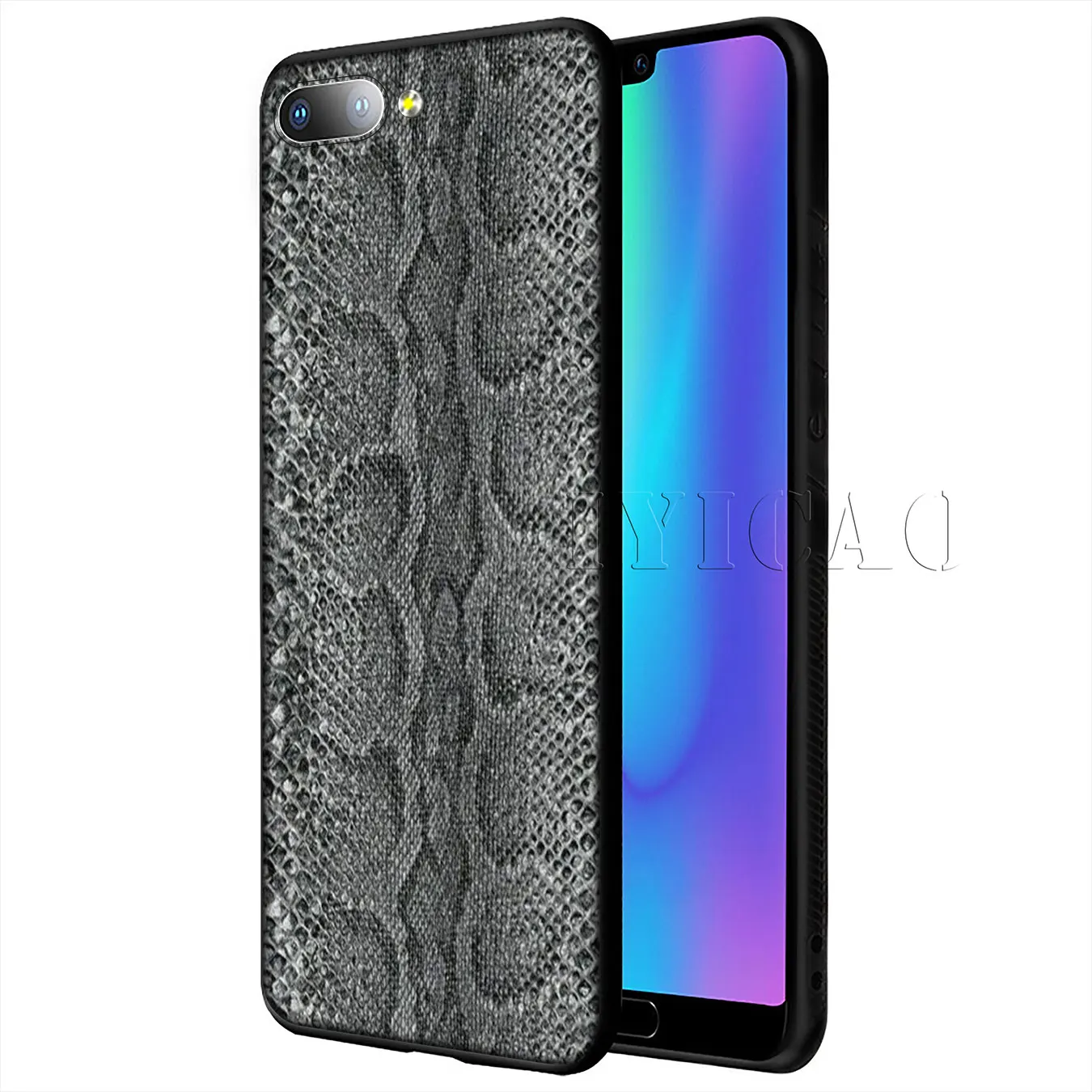 IYICAO Snake Skin DIY Leopard Drawing Soft Case for Huawei Y9 Y7 Y6 Prime 2019 Cover Honor 20 8C 8X 8 9 9X 10 Lite 7C 7X 7A Pro |