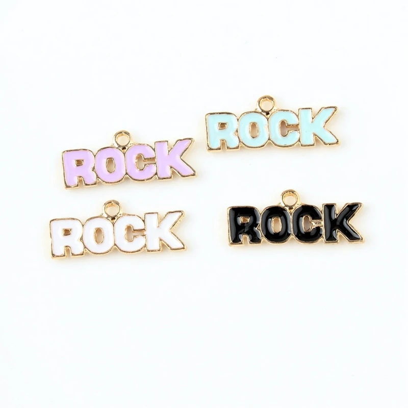 100PCS Alloy Colorful ROCK Pendant 11*27mm Enamel Charms For Handmade Bracelet Necklace Keychain Fashion Personality | Украшения и