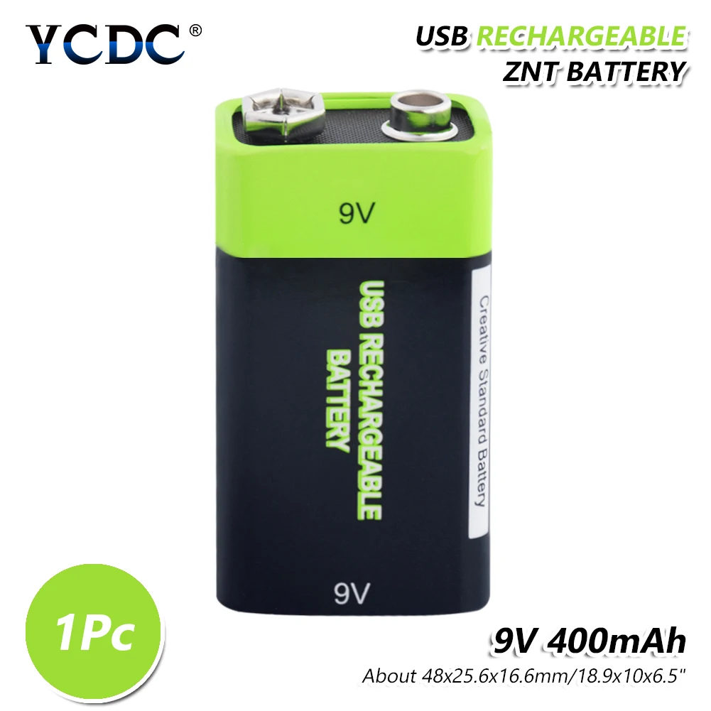 USB перезаряжаемая батарея 400mAh 9V микро зарядное устройство кабель набор для игрушек удаленные аккумуляторы с контроллером литий-полимерная батарея - Цвет: 1Pc
