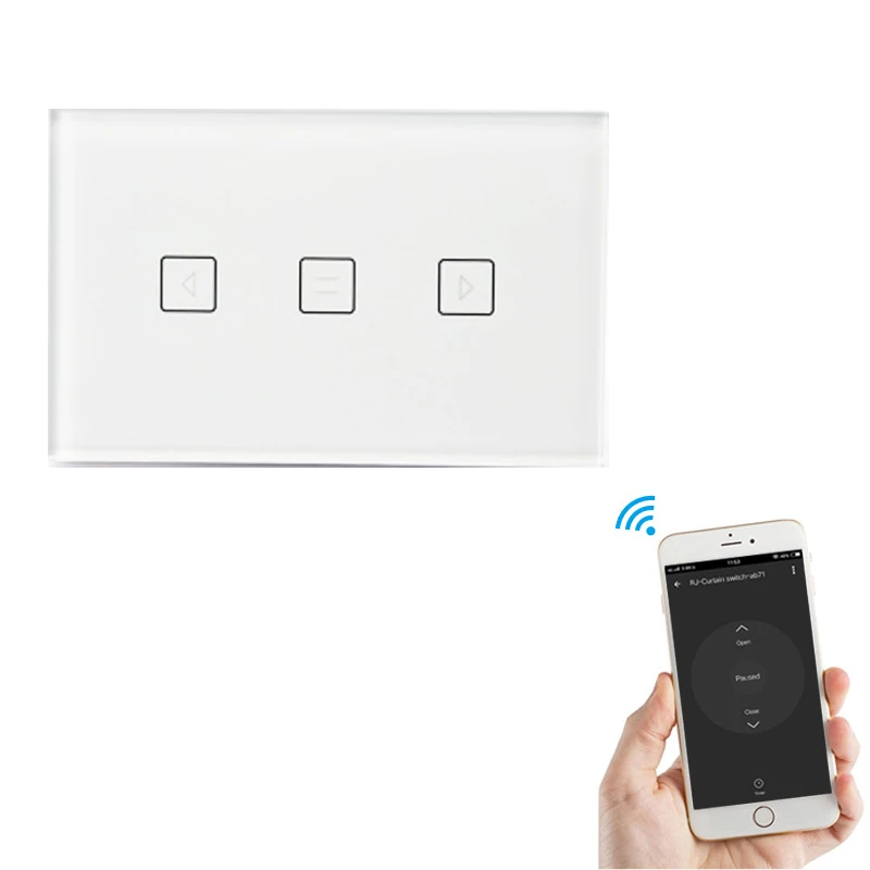 Wi-Fi Curtain Switch US Glass Panel Smart Mobile Control About Tuya App Work With Amazon Alexa Google Home For | Обустройство дома