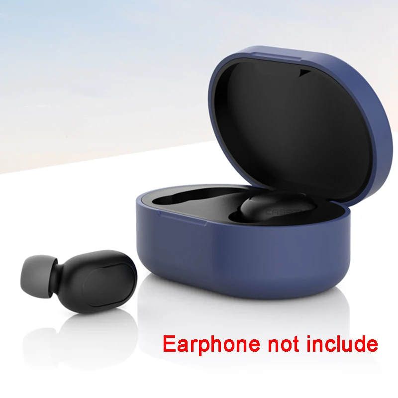 Blue Для Redmi Airdots чехол силиконовый чехол для наушников для Xiaomi Redmi Air dots TWS беспроводная гарнитура защитный чехол - Цвет: Blue