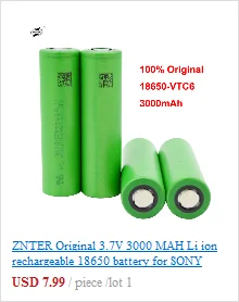 ZNTER для sony 18650 2600 MAH Da батарея 3,6 V 18650 Bateria US18650 VTC5 Alta dreno de DESCARGA 30A