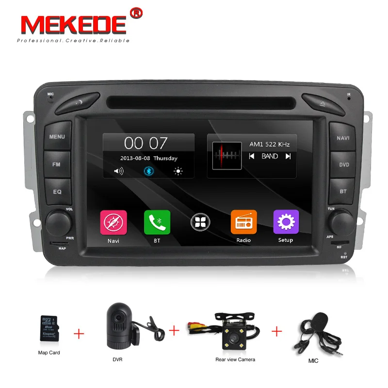 MEKEDE 2din 7 дюймов машинный DVD проигрыватель для Mercedes Benz W209 W203 W168 м мл W163 W463 виано W639
