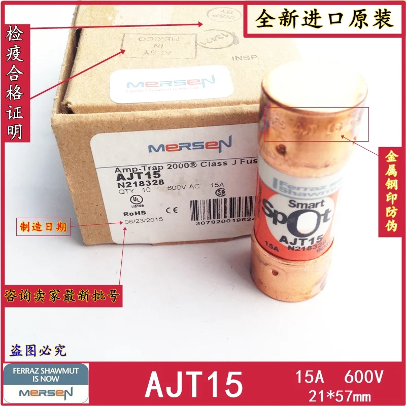 MERSEN предохранитель AmpTrap AJT 1 2 3 4 5 6 7 8 10 12 15 20 25 30 35 40/45/50/60|mersen fuses|15a fusefuse 15a |