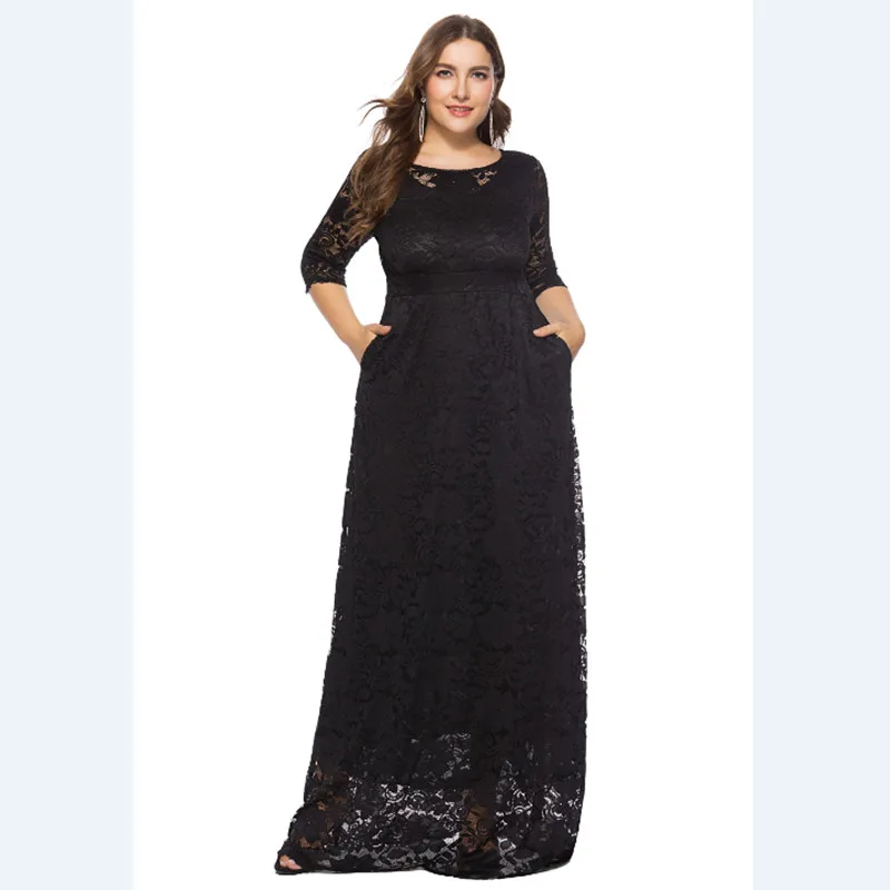 YYT 0092 # Европейское американское модное вечернее платье с длинным карманом
