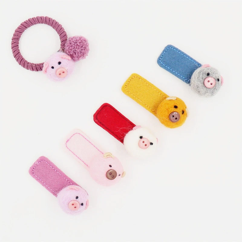 Korean Version of The New Children's Hair Clip Hairpin Cartoon Animal Rubber Band Cute Children Ball Rope Jewelry |