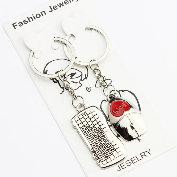 Модные Повседневное пару любовь брелок мультфильм Key Chain Любители Для женщин