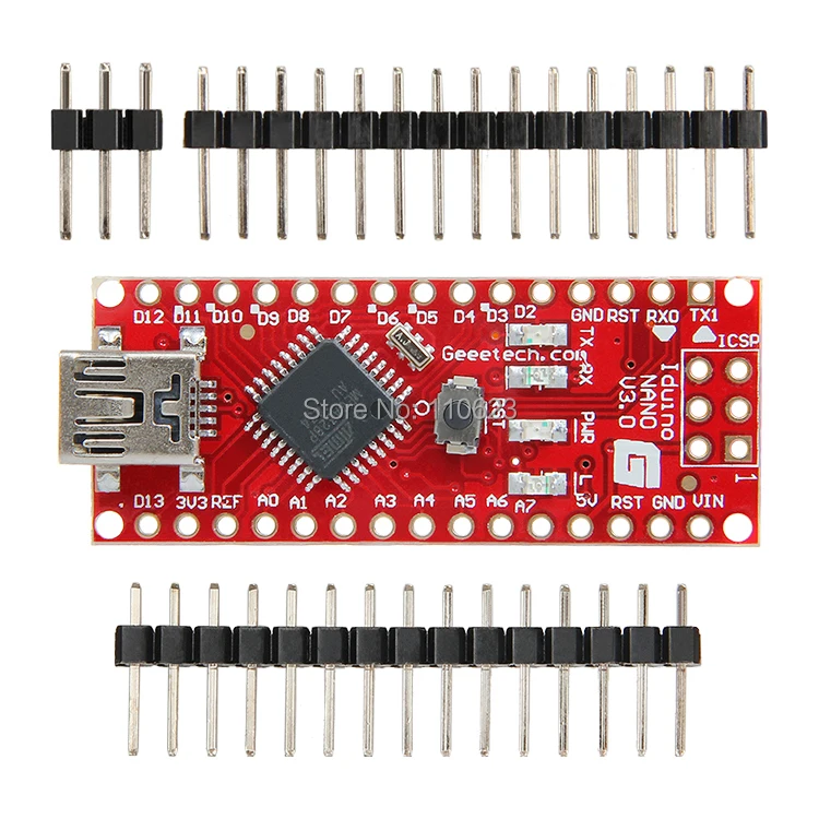Geeetech интегральные схемы Atmel ATmega328 плата с мини USB кабелем совместима Arduino Nano V3.0|board