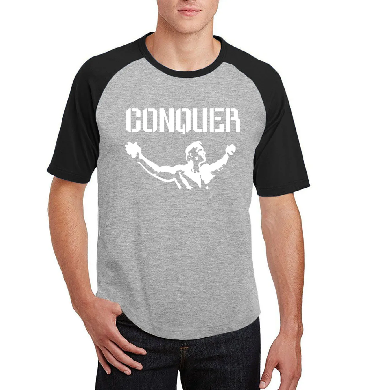 Мужские хлопковые реглан футболки с коротким рукавом модные круглым вырезом homme