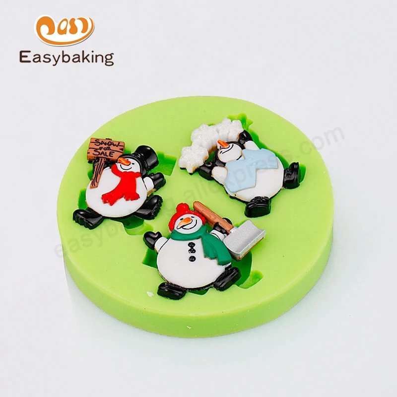 Мульти счастливый снеговик искусство ремесла кексы силиконовая форма