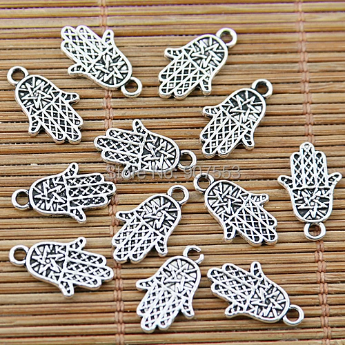 

80pcs Tibetan silver star palm charms EF1693