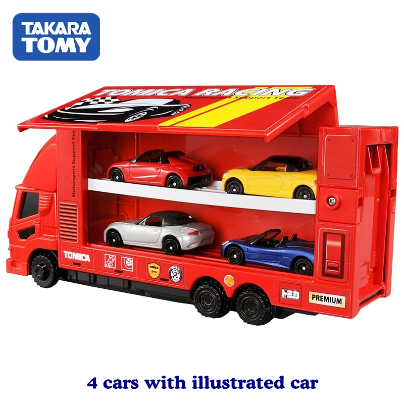 Takara Tomy Tomica большой гоночный транспортер модель комплект Honda Mazda Daihatsu литые