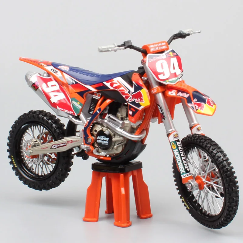 1:12 Масштаб KTM 450 SXF Красный № 94 Кен Роксен Мотокросс быка Байк транспортных средств Реплика мотоцикл литья под давлением модели игрушки