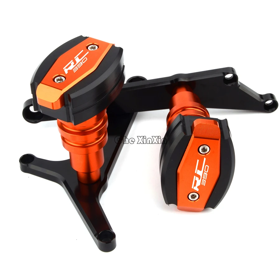 Для KTM RC390 RC 390 2014 2015 2016 2017 Новинка CNC оранжевая рамка Слайдеры защита мотоцикла от