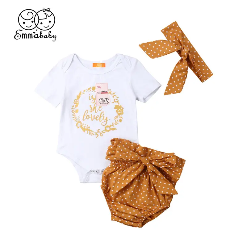 Фото Комплект одежды для новорожденных девочек летняя одежда маленьких принцесс