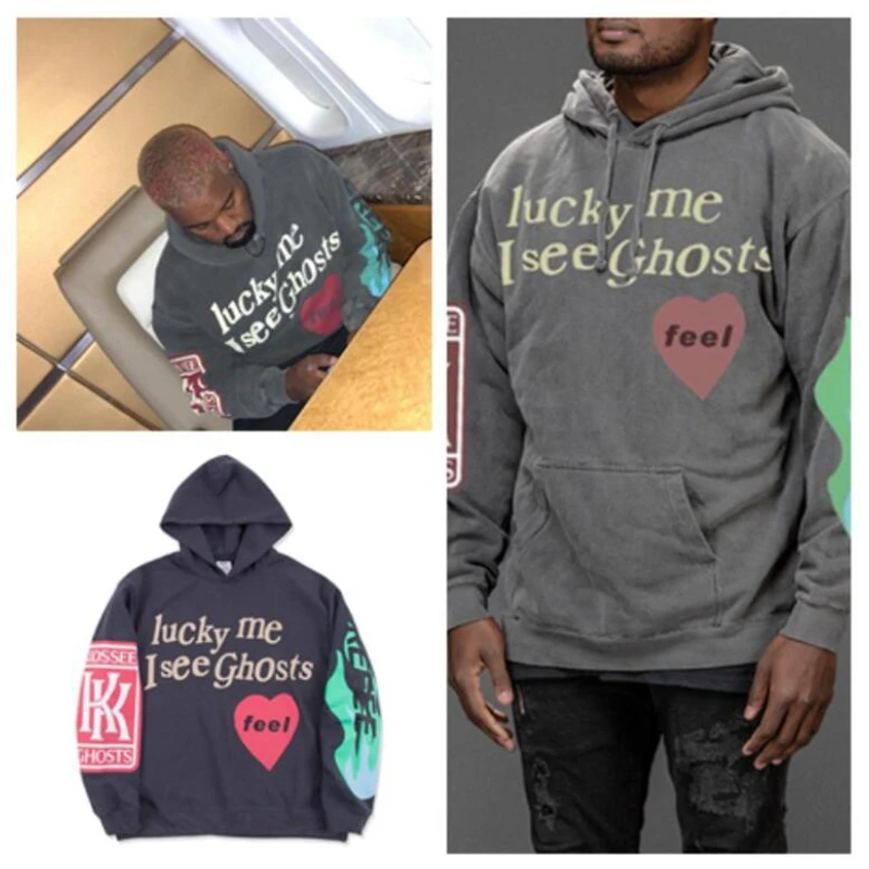 Мужские и женские толстовки с капюшоном NAGRI 19ss Kanye West в стиле хип хоп уличная