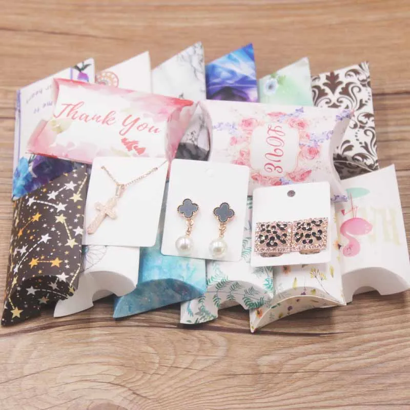 New style DIY Mult Designs Marble Pillow Gift Box NecklaceBox Wedding Favourate Jewelry Display Candy | Дом и сад