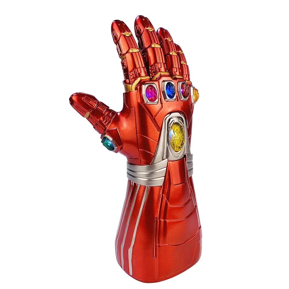 Мстители эндгейм Железный человек Tony Stark перчатки со светодиодами Infinity Light Up Gauntlet Thanos Infinity косплей перчатки драгоценный камень съемный