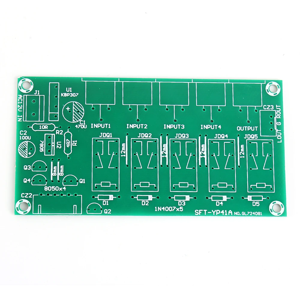 DIY Kit аудио входной сигнал селектор модуль 4 в 1 выход реле аудио коммутационная плата релейное управление выбор усилителя сигнала модуль