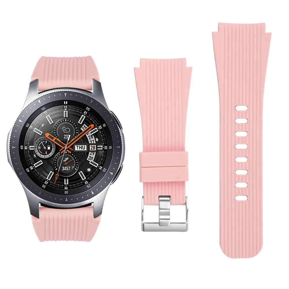 22 мм силиконовый ремешок для Samsung Galaxy Watch 46 версия SM-R800 полосатый резиновый