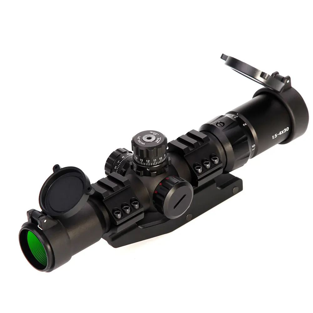 Оптический прицел LUGER 1 5 4x30 тактический оптический с подсветкой RGB сетка мил дот