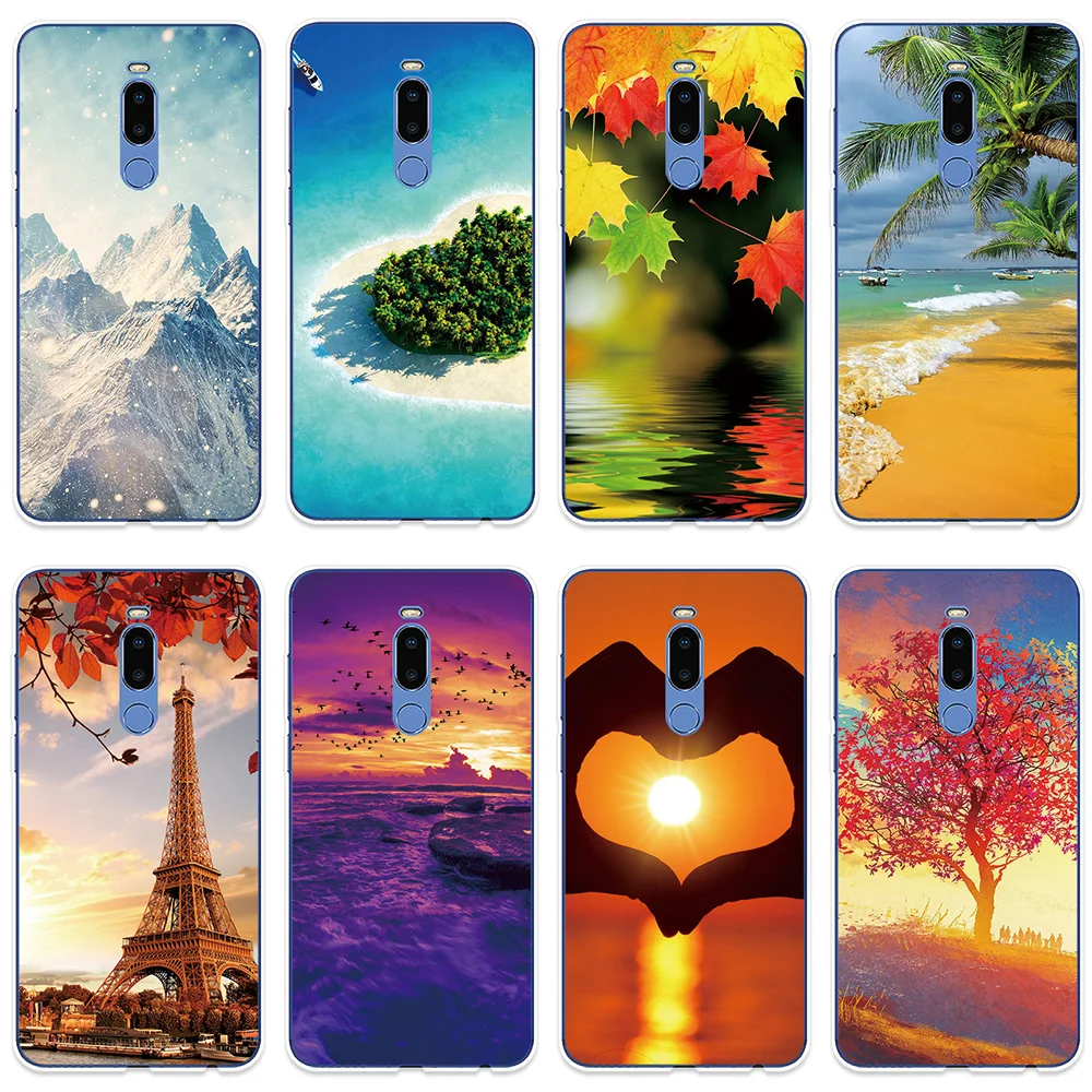 Phone Case For Meizu 15 Lite 16 16th Plus 16X 16S X8 Cover Sunset Beach Scenery Silicone Note 8 9 Pro 6 7 |