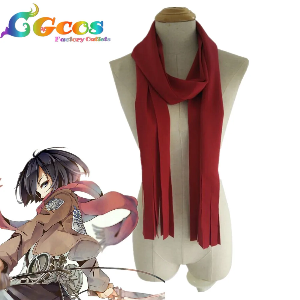 Бесплатная доставка Косплей Костюм атака на Титанов Shingeki no Kyojin Mikasa Ackerman шарф