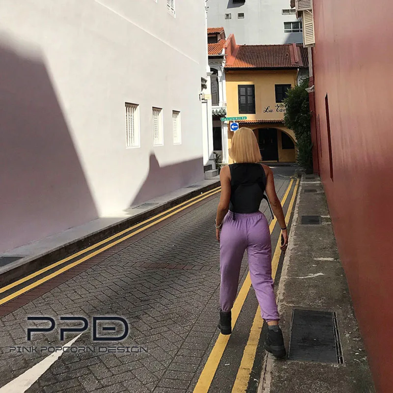 Флуоресцентные розовые фиолетовые повседневные брюки с принтом Аватара