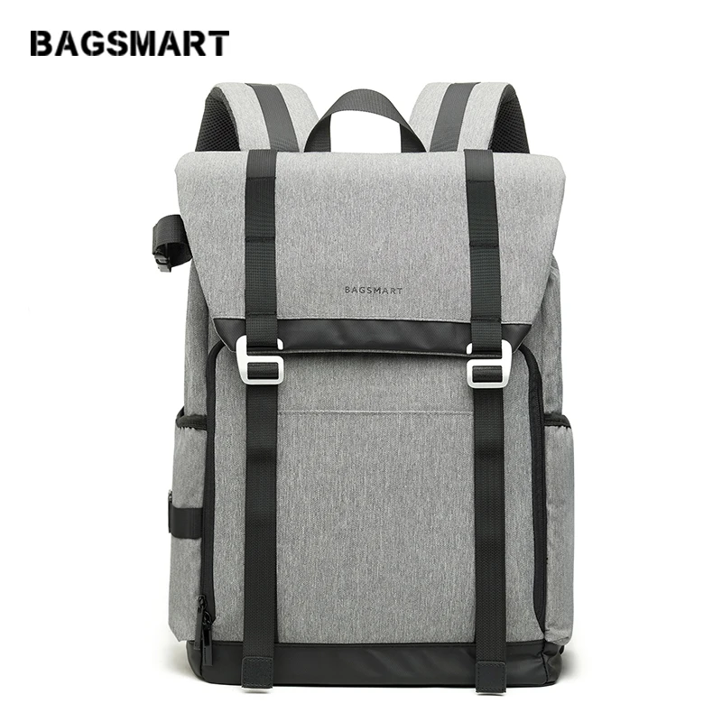 Рюкзак для путешествий для камеры BAGSMART, сумка для фотосъемки SLR/DSLR камеры s& 1" ноутбука с водонепроницаемым дождевиком и держателем штатива