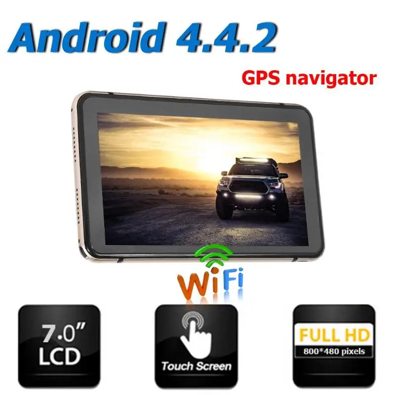 7-дюймовый Android 4 GPS навигатор Автомобильный видеорегистратор Sat емкостной экран
