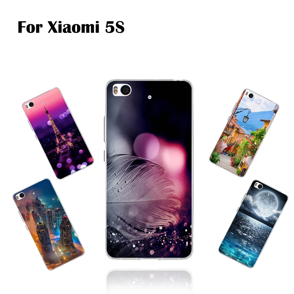 For Xiaomi Mi 5s Mi5s Case 5S Silicona Cover M5S 5.15&quot Back Cute Painted Pattern Cases Mi5S | Мобильные телефоны и