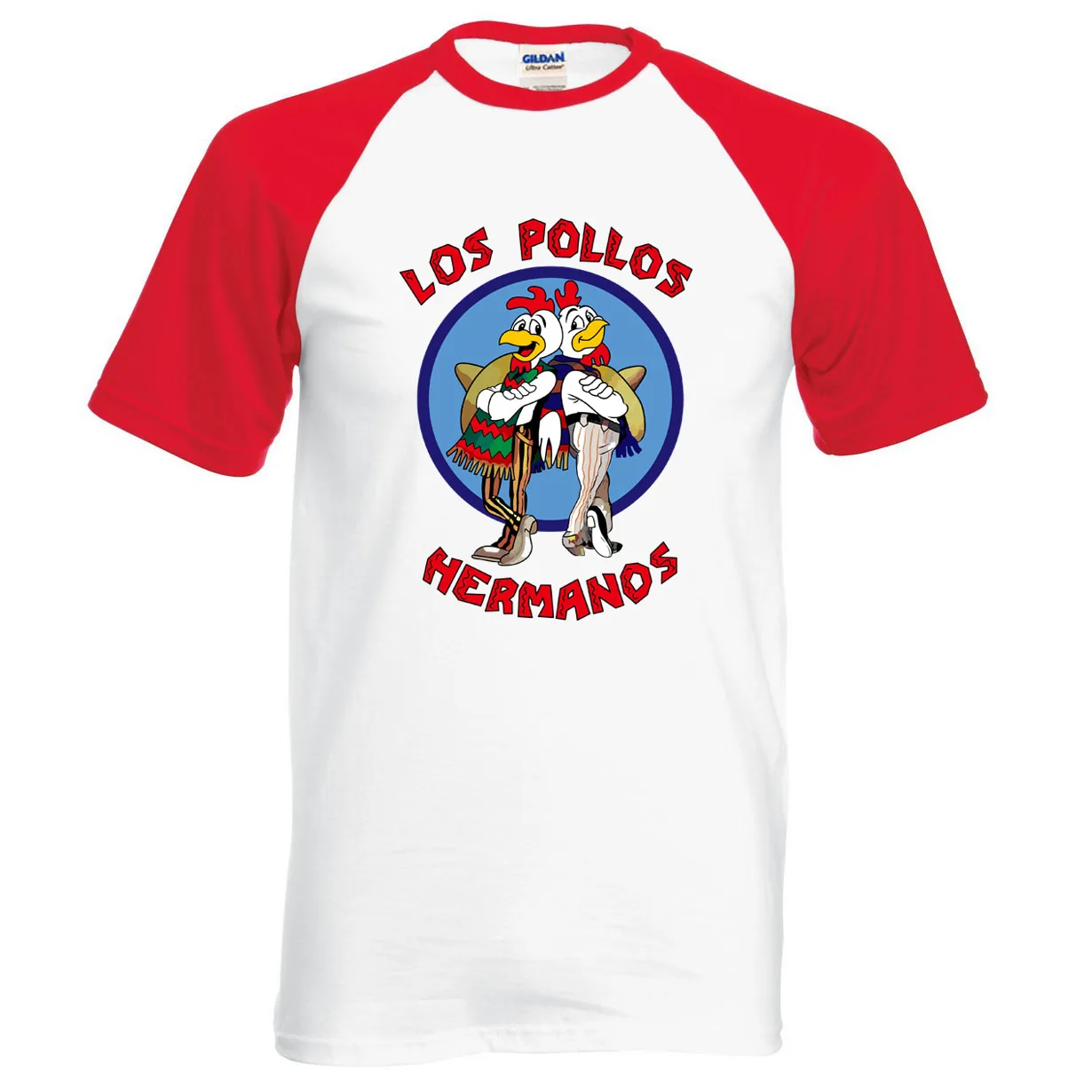 Футболка с надписью «Breaking Bad» LOS POLLOS Hermanos, футболка с изображением братьев цыплят, Горячая Распродажа, летняя хлопковая модная футболка-реглан для фанатов
