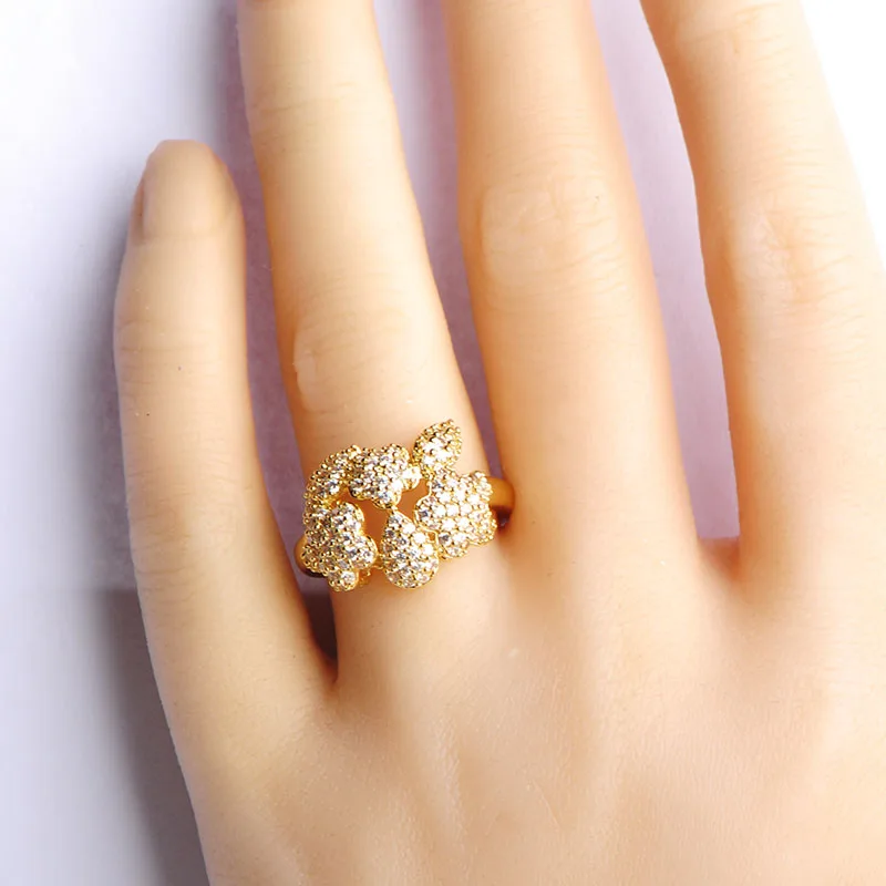 Женское колье-чокер MECHOSEN сережки золотистого цвета с цветком и кольцом-браслетом