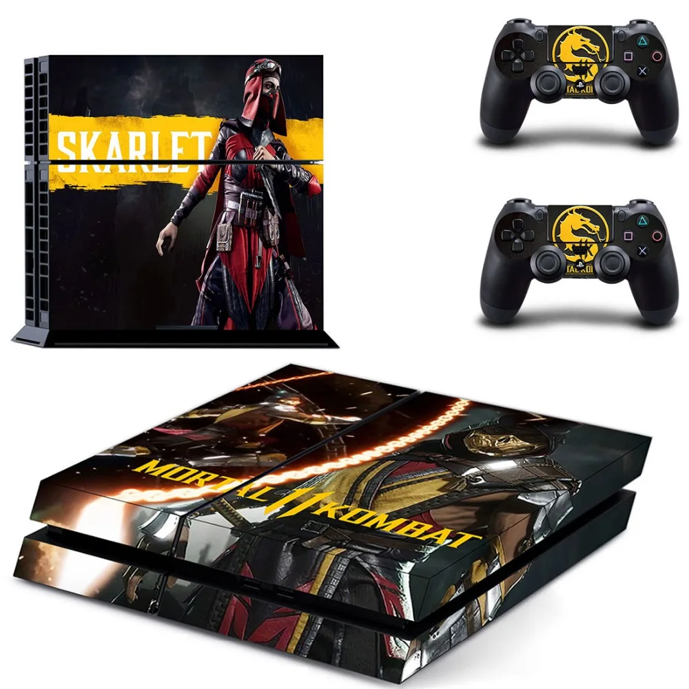 Mortal Kombat 11 PS4 чехол для игры наклейка PlayStation 4 и 2 контроллера наклейки|Наклейки| |