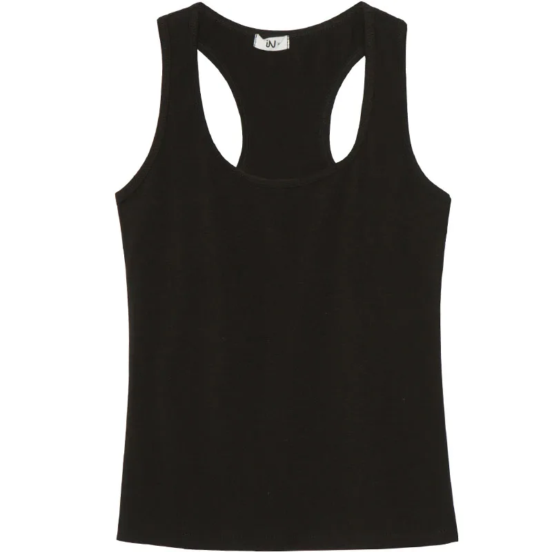 Женские топы лето 2018 новинка хлопок Одноцветный жилет облегающий нижняя часть на