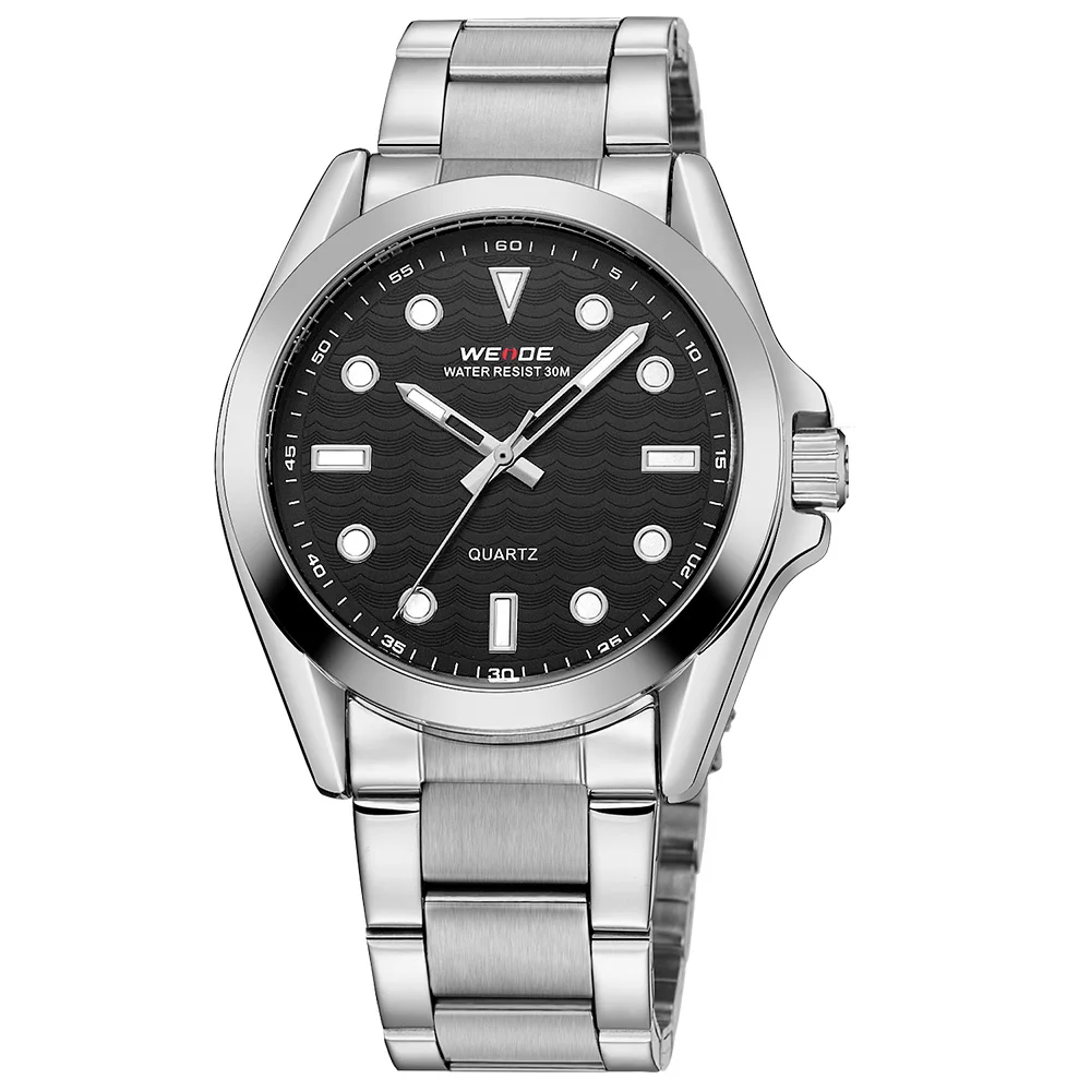 Часы WEIDE мужские водонепроницаемые аналоговые кварцевые с круглым корпусом