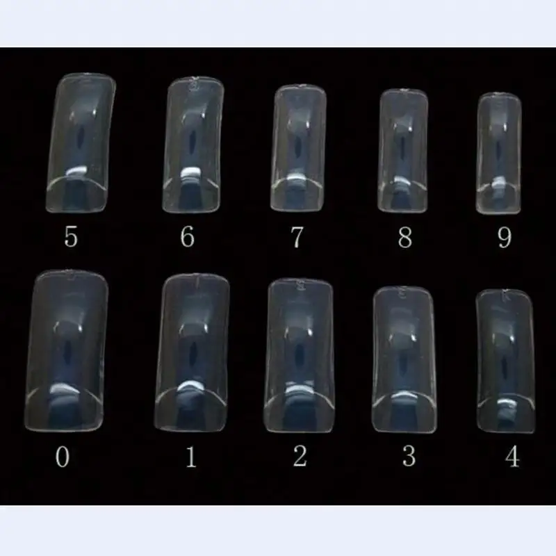 

Fast shipping way 100/pack,Half DIY fake nail tips artificial false nails shield plastic sticker as beauty nail art salon tool