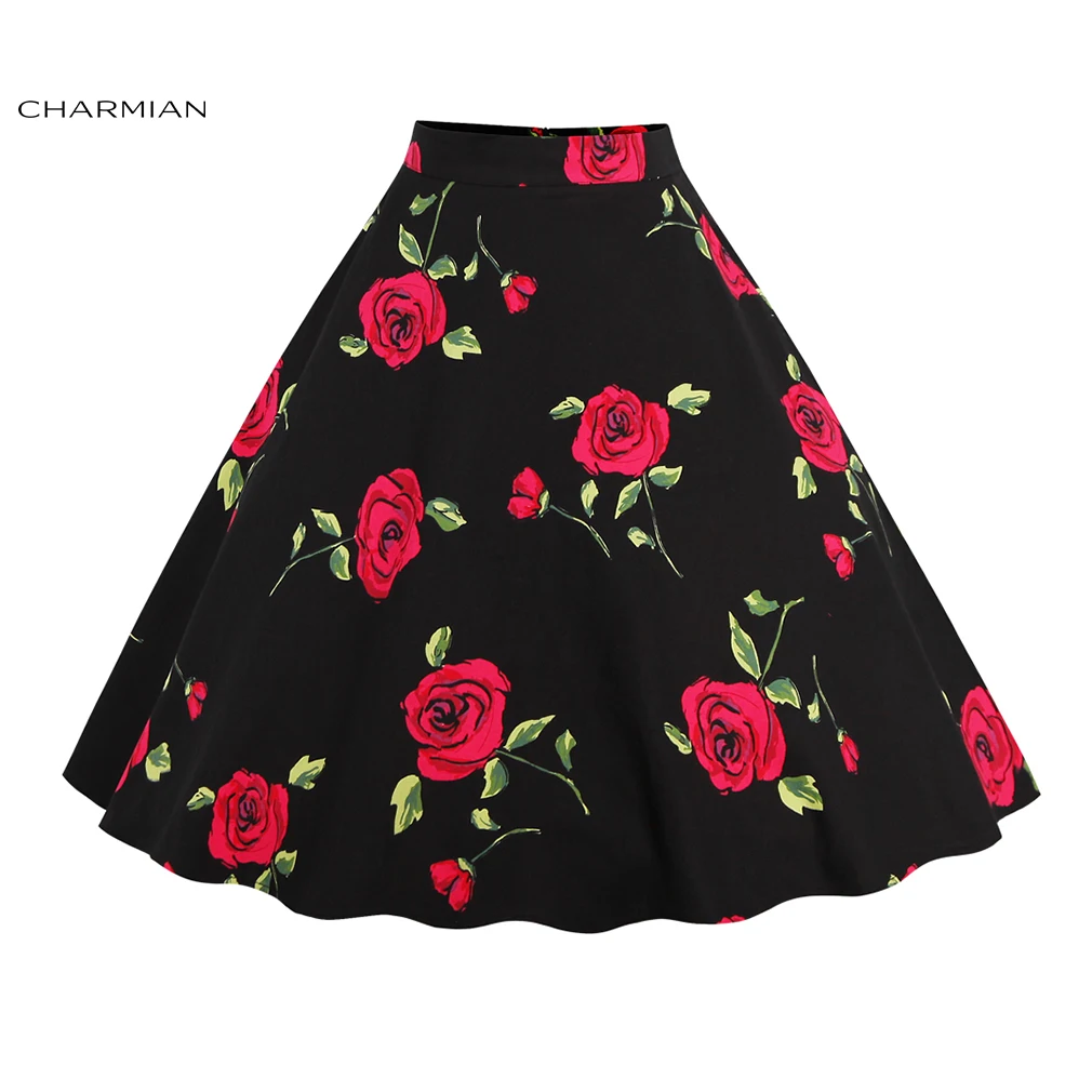 Женская винтажная юбка в горошек с высокой талией|retro skirt|skirt highchristmas skirt |