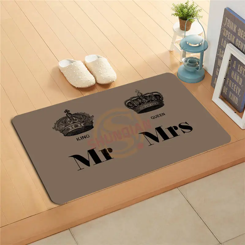 P-J/q42 Custom King And Queen Mr &amp Mrs дверной коврик домашний декор напольный коврики для