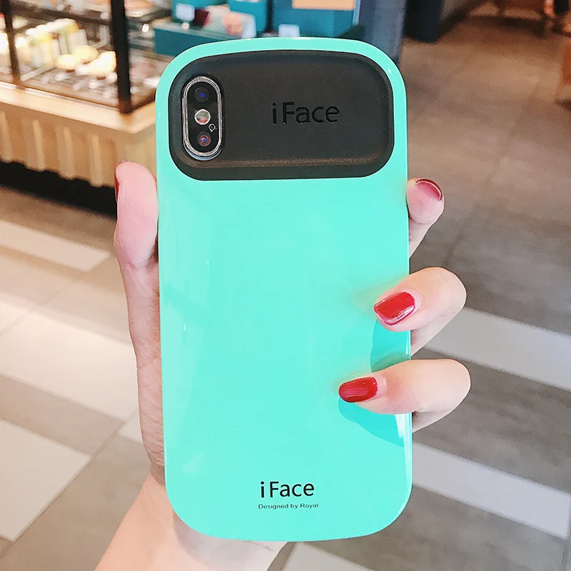 IFace противоударный глянцевый Жесткий чехол для телефона для iphone 7 чехол силиконовая задняя крышка Роскошный чехол для iphone XS Max XR X 8 7 6 6s plus