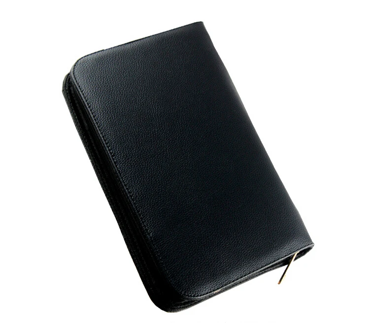 

Hot Fountain Pen Storage Bag For 36 pens zipper waterproof pen storage bag Black Pen Case Holder Storage Pouch Pencil