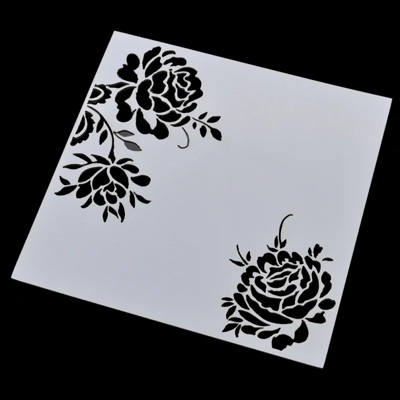 Она любит новые пластиковые цветы Многослойные трафареты сделай сам для