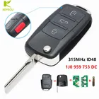 KEYECU сменный дистанционный ключ с 4 кнопками 315 МГц ID48 для Volkswagen Beetle CC EOS G * TI Golf Passat J * etta Rabbit 1J0959753DC